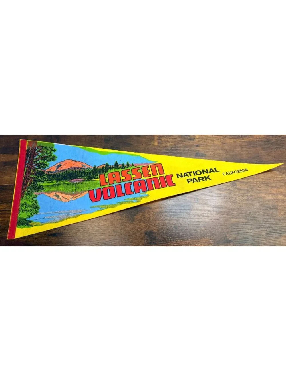 Vintage Lassen Volcanic National Park Pennant California Souvenir Collectible